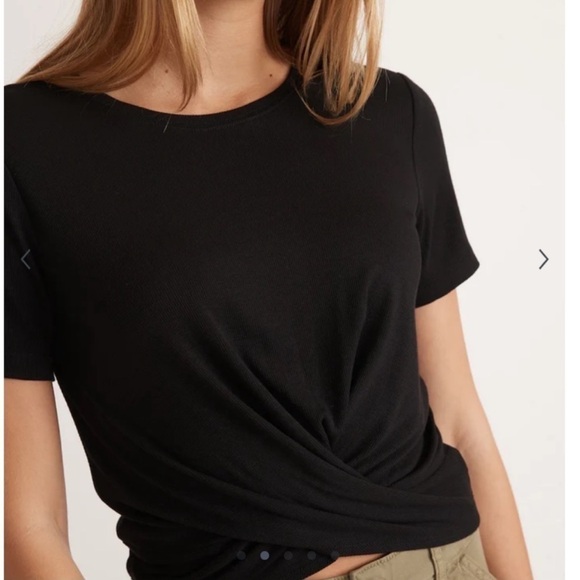 Marine Layer Tops - Like-New Marine Layer Lexi Rib Twist-Front Top